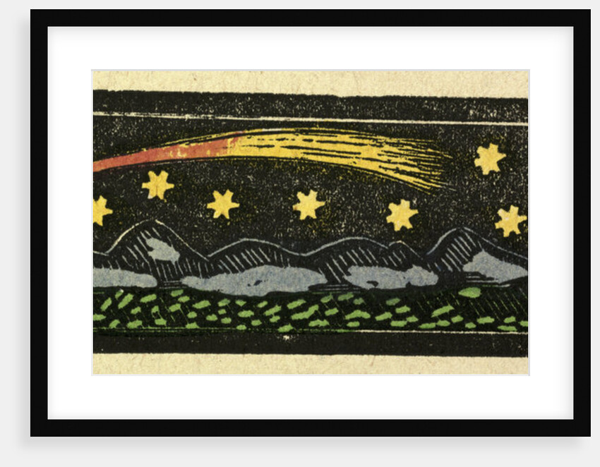 Illustration of English Tales Folk Tales and Ballads. A Shooting Star Over a Range of Mountains by Anonymous