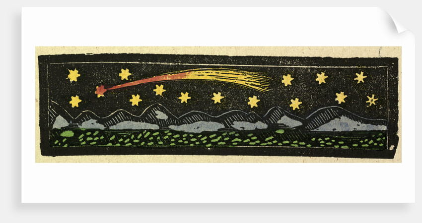 Illustration of English Tales Folk Tales and Ballads. A Shooting Star Over a Range of Mountains by Anonymous