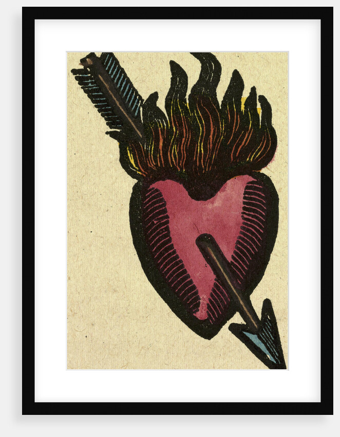Illustration of English Tales Folk Tales and Ballads. A Burning Heart Pierced by an Arrow by Anonymous