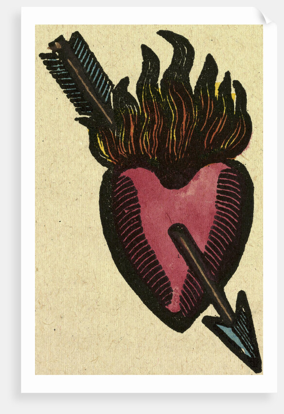 Illustration of English Tales Folk Tales and Ballads. A Burning Heart Pierced by an Arrow by Anonymous