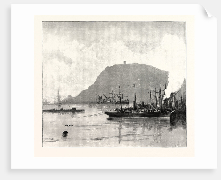 Monjuich, from the Harbour. Barcelona, Spain by Anonymous