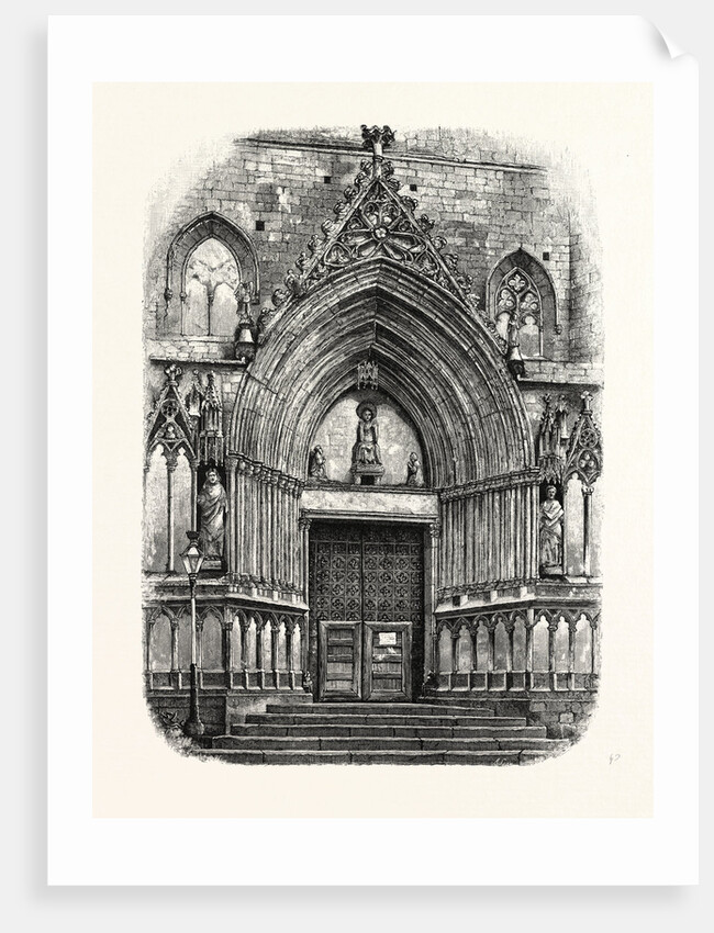 Entrance to the Church of Santa Maria Del Mar, Barcelona, Spain by Anonymous