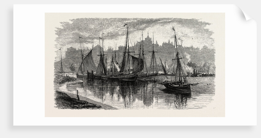 Trawlers Near the Ferry by Anonymous