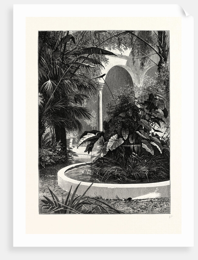 A Patio, or Central Courtyard, Seville, Spain by Anonymous