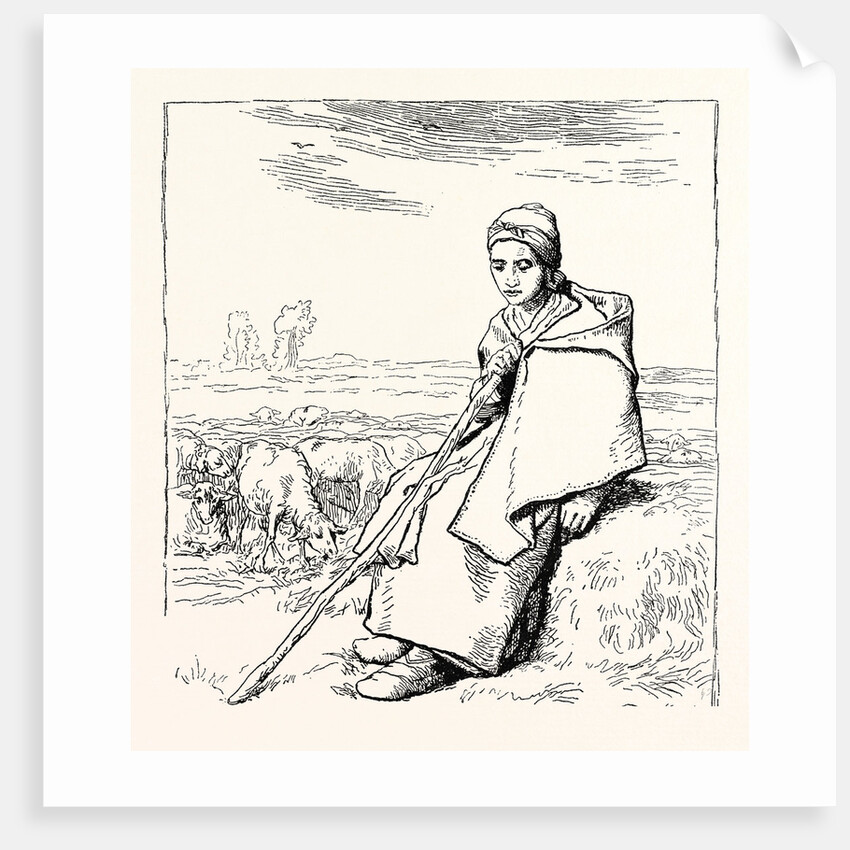 Shepherding, La Bergere, Shepherd by Anonymous
