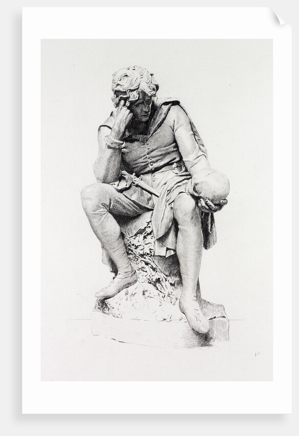 Hamlet, from the Statue by Lord Ronald Gower, Etching by Anonymous