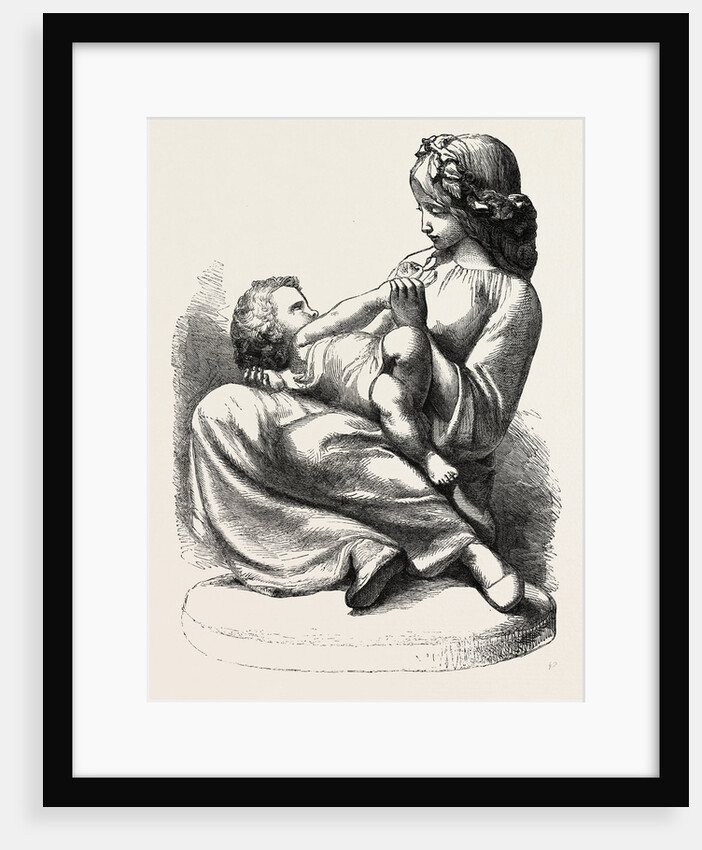 Mother's Joy, Sculpture, in the Exhibition of the British Institution. by Anonymous