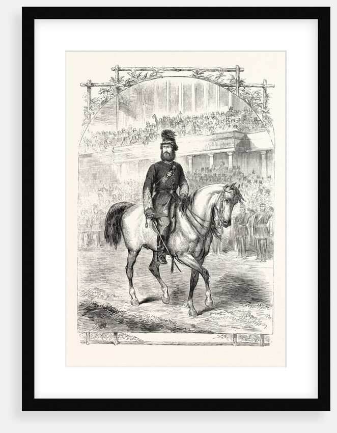 The Volunteer Sham Fight at Brighton on Easter Monday: Lord Ranelagh Passing the Grand Stand by Anonymous