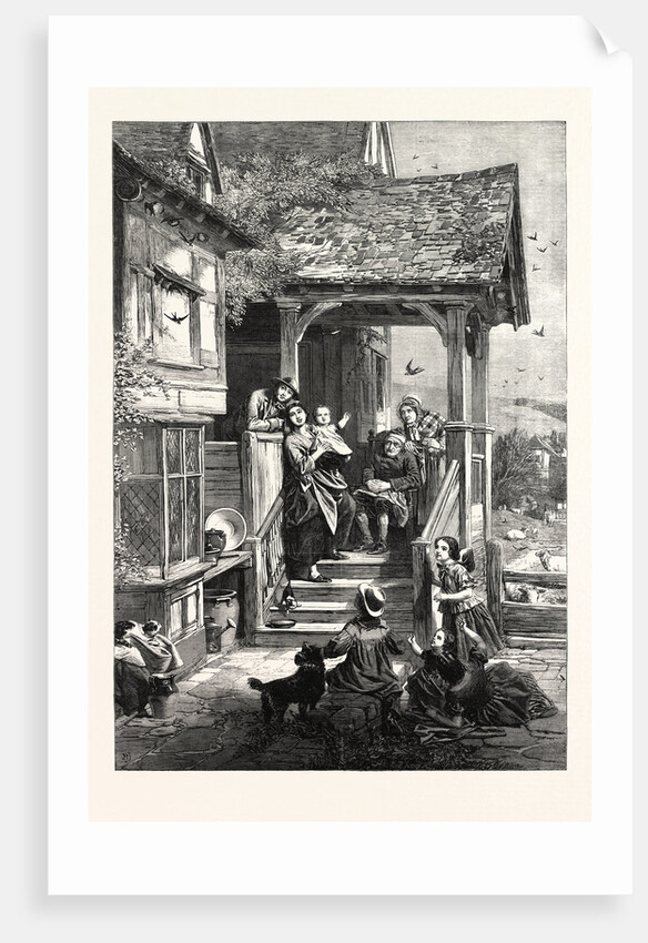 Spring the Return of the Swallows from a Drawing by A. Hunt by Anonymous