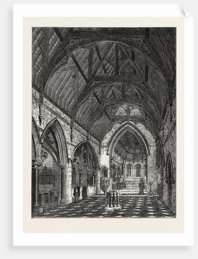New Church in Tottenham Pars Wilts: View from the End of the Nave by Anonymous