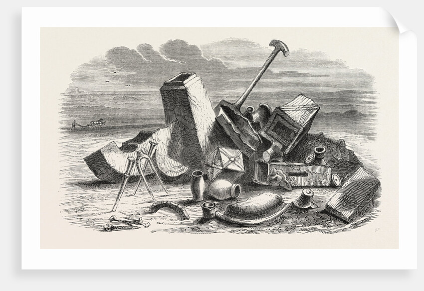 Under Piers of Hypocaust Flue-Tiles Etc. Belonging to the Roman Villa Disinterred at Walesby. by Anonymous