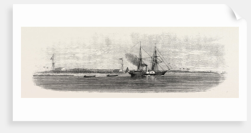 Dr. Livingstone's Expedition: The Pioneer with the Boats of the Sidon in Tow Entering the Kongone River. by Anonymous