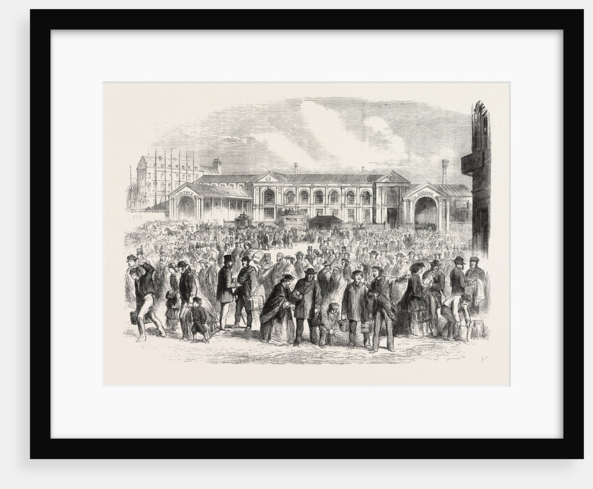 View of British Excursionists to Paris: Excursionists Leaving the Paris Station of the Great Northern Railway by Anonymous