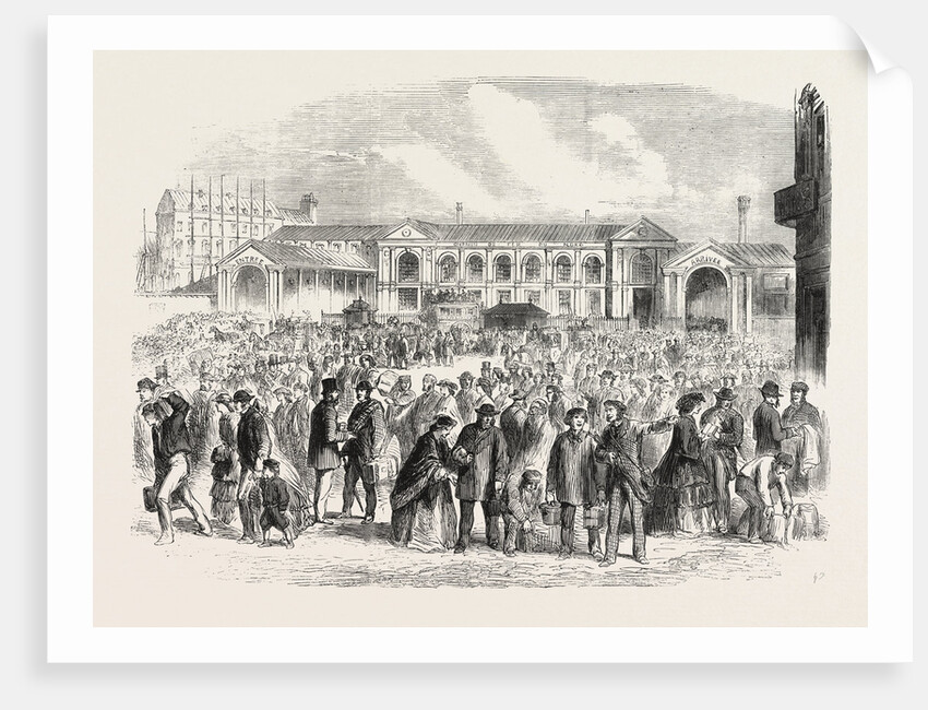 View of British Excursionists to Paris: Excursionists Leaving the Paris Station of the Great Northern Railway by Anonymous
