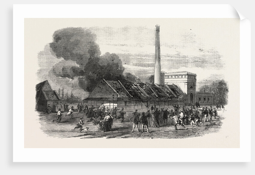 Explosion at the Government Gunpowder-Works Near Waltham: The Powder-Mills after the Explosion by Anonymous