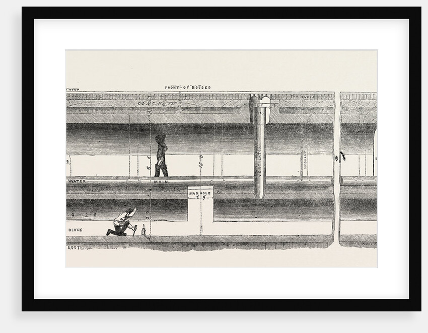 New Subway King Street Covent Garden London: Longitudinal Section of the Subway UK by Anonymous