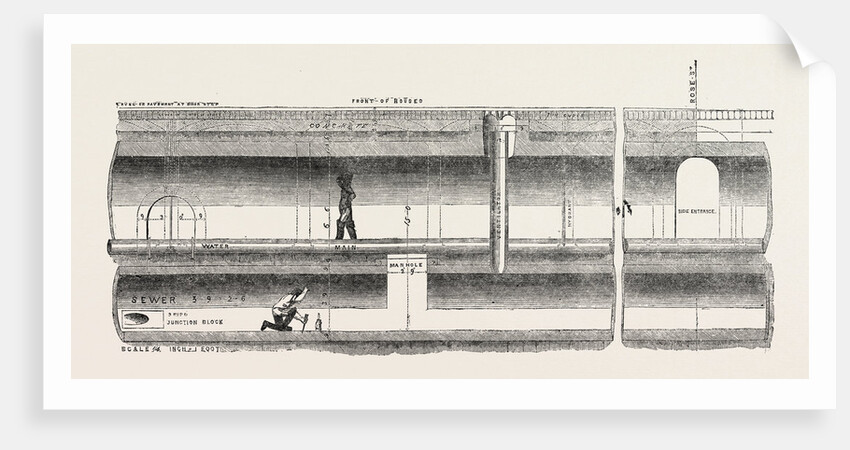 New Subway King Street Covent Garden London: Longitudinal Section of the Subway UK by Anonymous