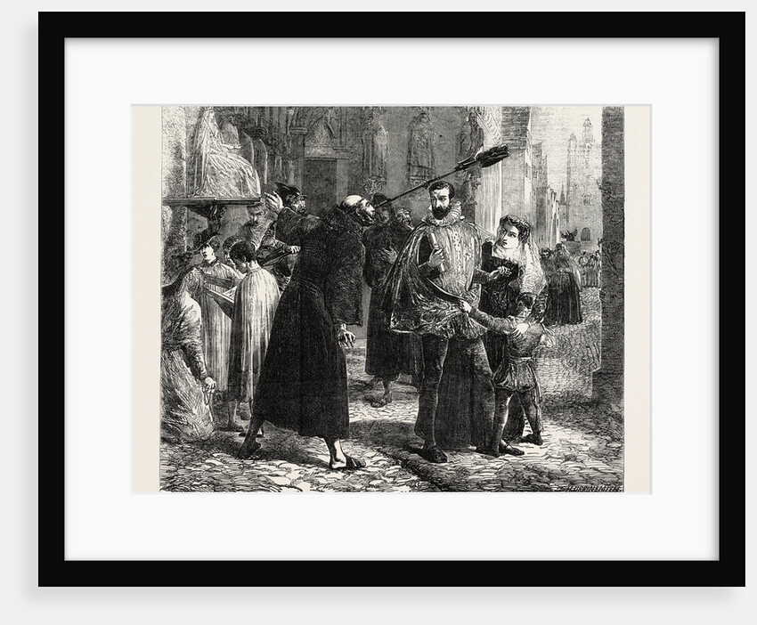 Time of the Persecution of the Christian Reformers in Paris in 1569. From the Exhibition of the Royal Academy by Anonymous