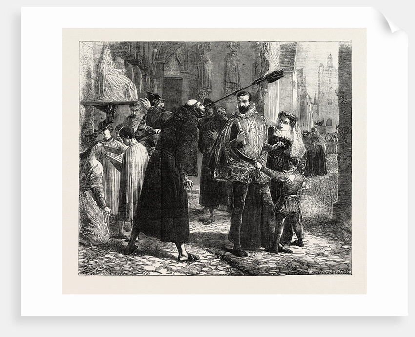 Time of the Persecution of the Christian Reformers in Paris in 1569. From the Exhibition of the Royal Academy by Anonymous