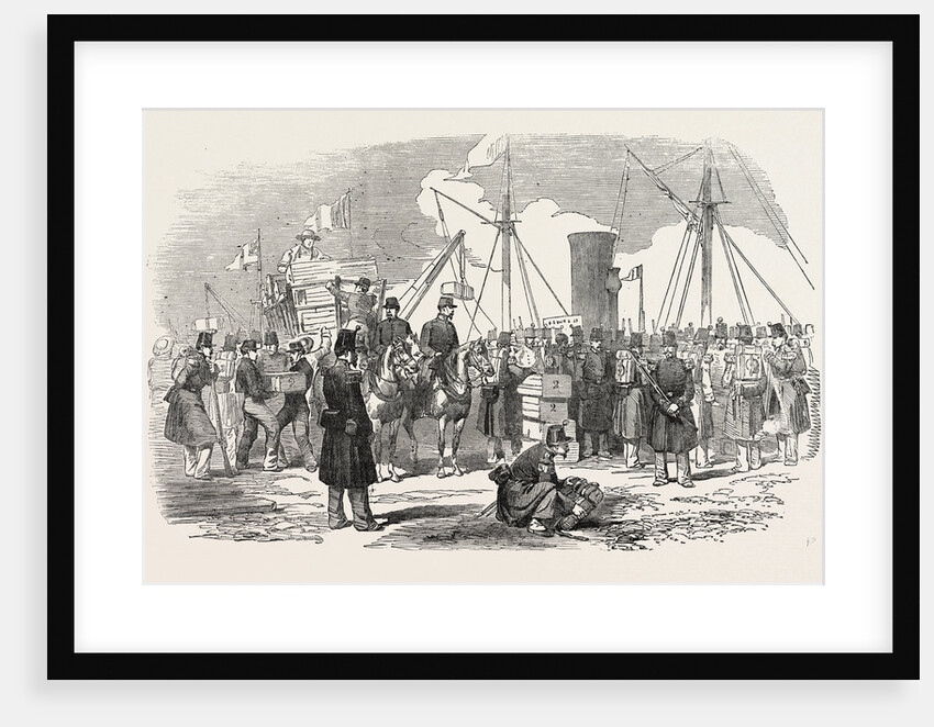 Embarkation of French Troops in English Vessels at Calais: Embarkation of Arms 1854 by Anonymous