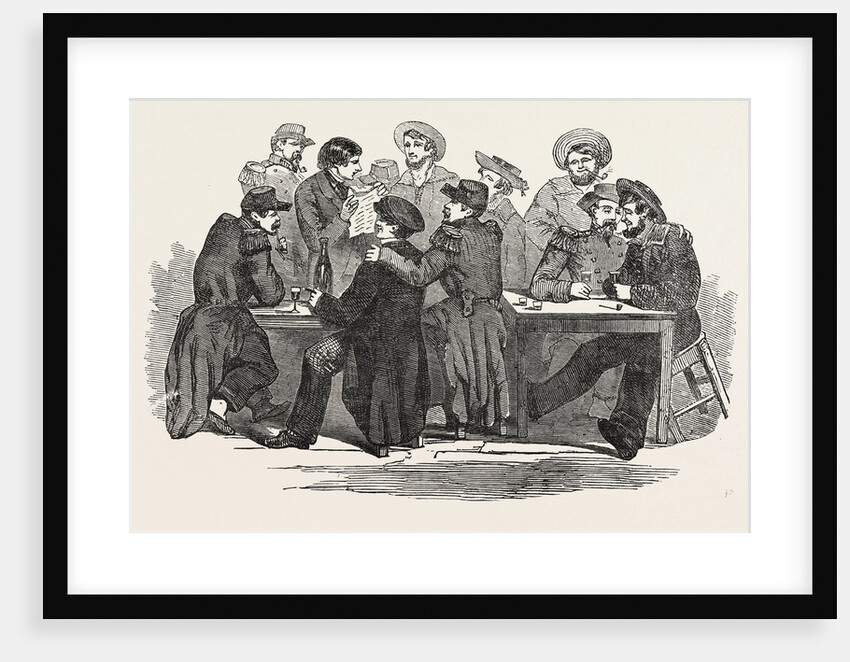 French Soldiers and English Sailors Fraternising at Calais 1854 by Anonymous
