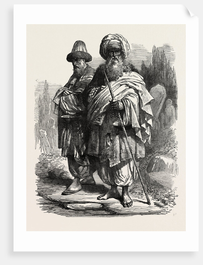Turkish Dervishes from an Original Drawing by James Robertson of Constantinople Istanbul 1854 by Anonymous