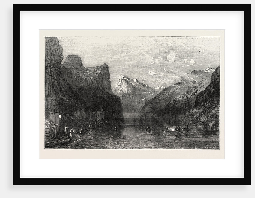 The Bay of Uri Lake of Lucerne, from the Exhibition of the Society of Painters in Water-Colours 1854 Luzern by Anonymous