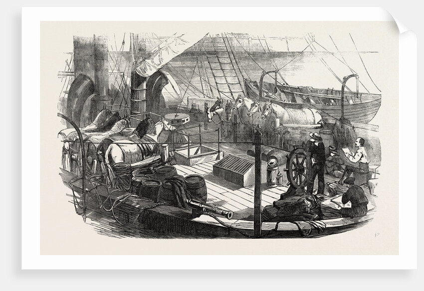 Shipping Artillery Horses at Calais for the French Expeditionary Force to the Baltic 1854 by Anonymous