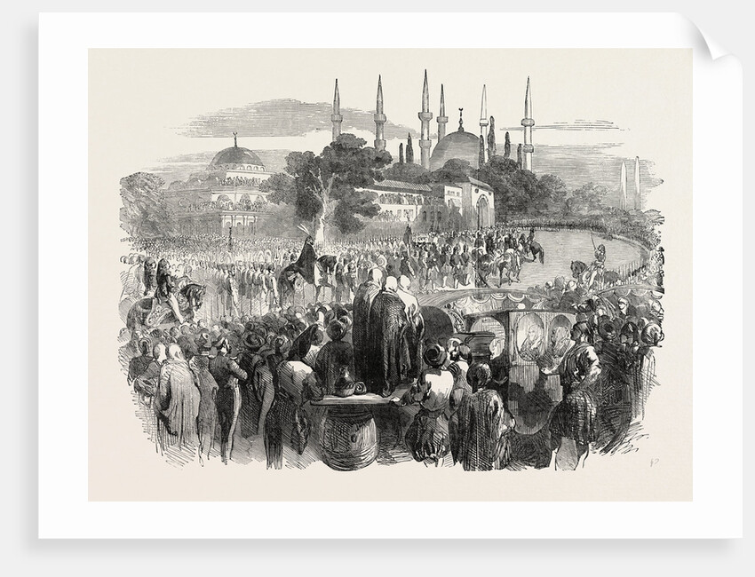 Procession of the Sultan at the Festival of the Bairam Constantinople Istanbul 1854 by Anonymous