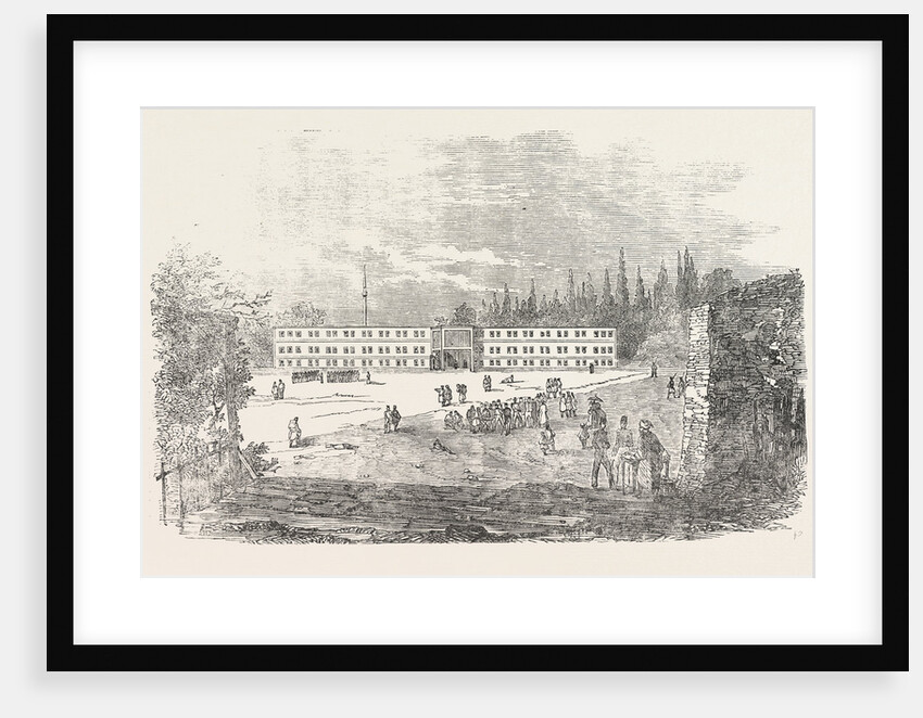 Barracks of Cassim Pacha in Constantinople Istanbul 1854 by Anonymous