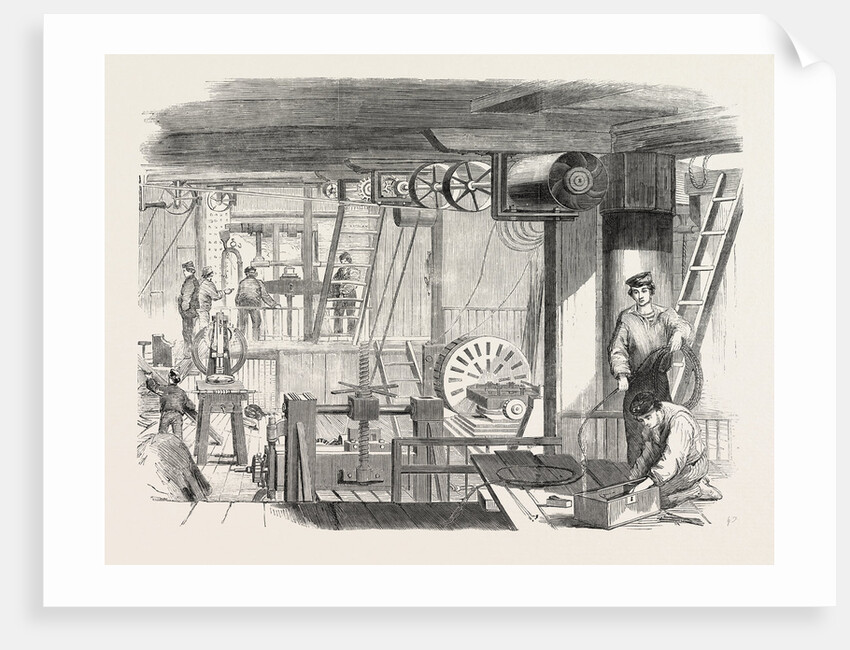 The Volcano Steam-Sloop Fitted As a Floating Factory for the Baltic 1854 by Anonymous