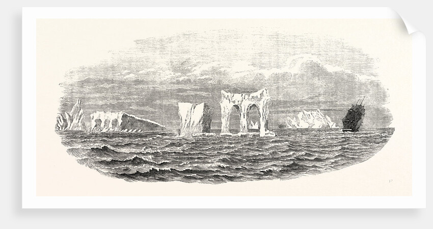 Passage of the Ship Medway Through Icebergs on Her Homeward Voyage from Melbourne 1854 by Anonymous