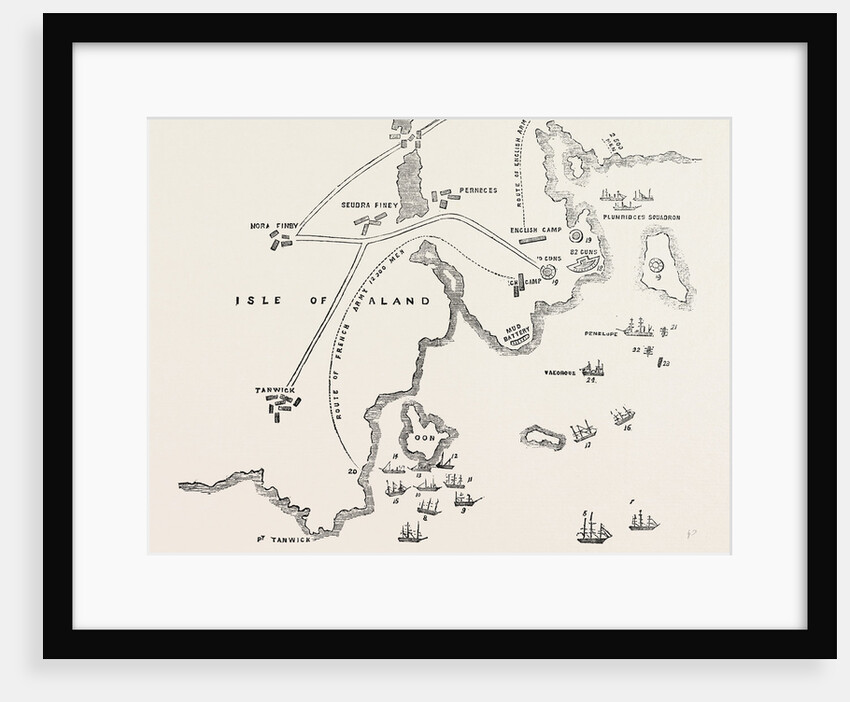 Plan of the Attack on Bombarsund 1854 by Anonymous