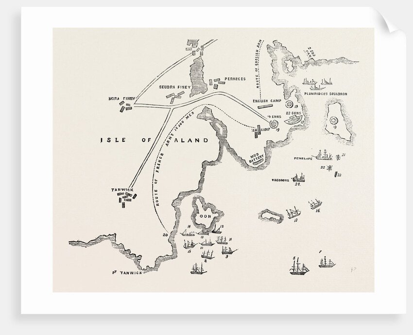 Plan of the Attack on Bombarsund 1854 by Anonymous