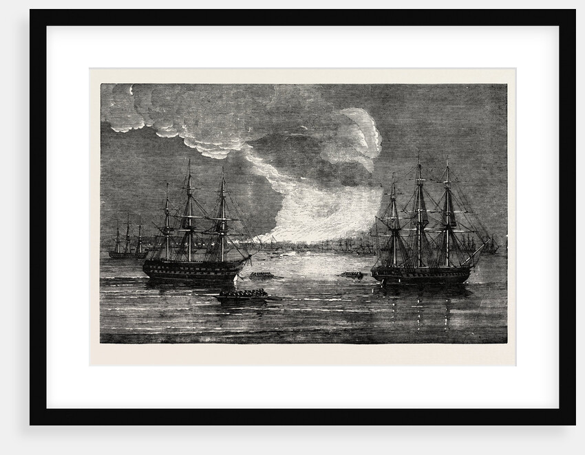 Conflagration at Varna 1854 by Anonymous