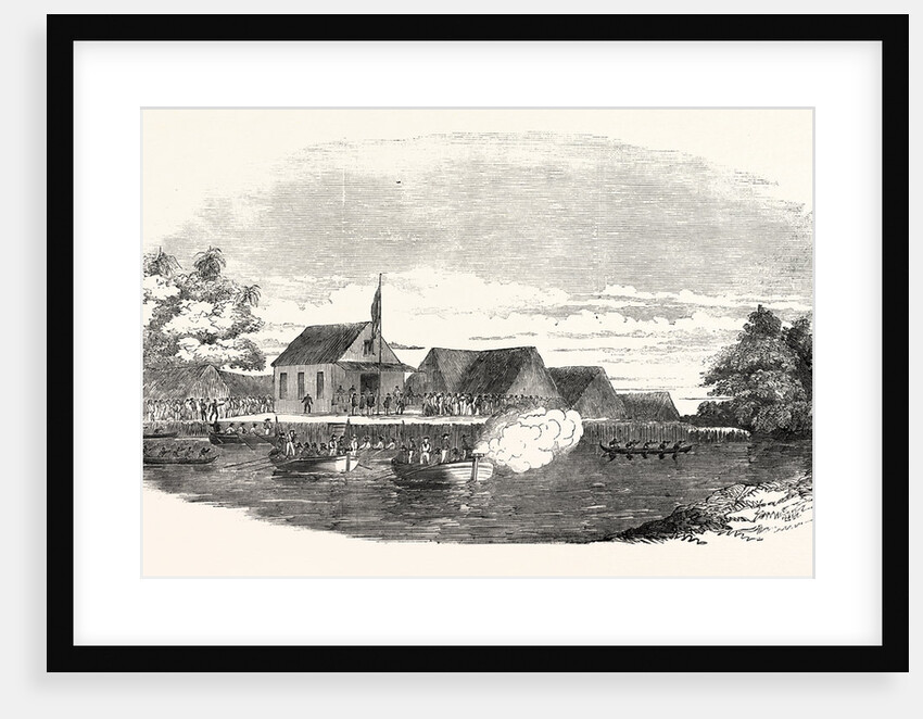 H.M.S. Antelope at Fernando Po: Election of a New Sovereign 1854 by Anonymous