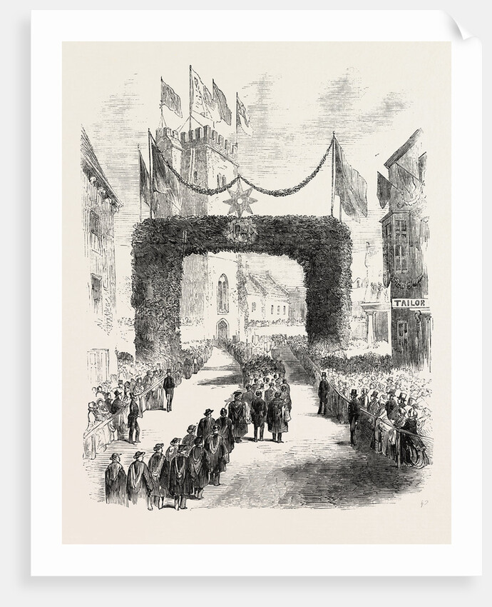Procession to the Laying of the Foundation Stone of the New Church of St. Thomas Newport Isle of Wight 1854 by Anonymous