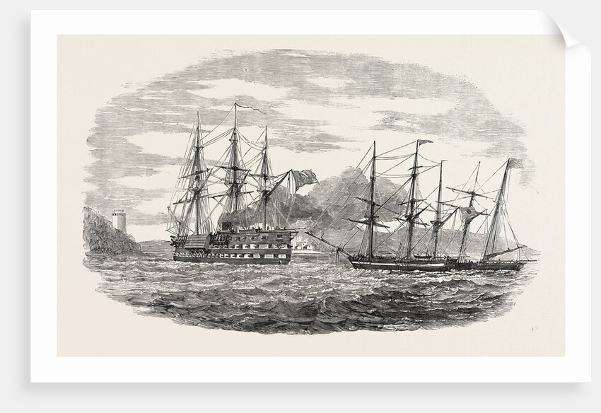 The French Screw Steamer Charlemagne Passing the Castles of Europe and Asia by Anonymous