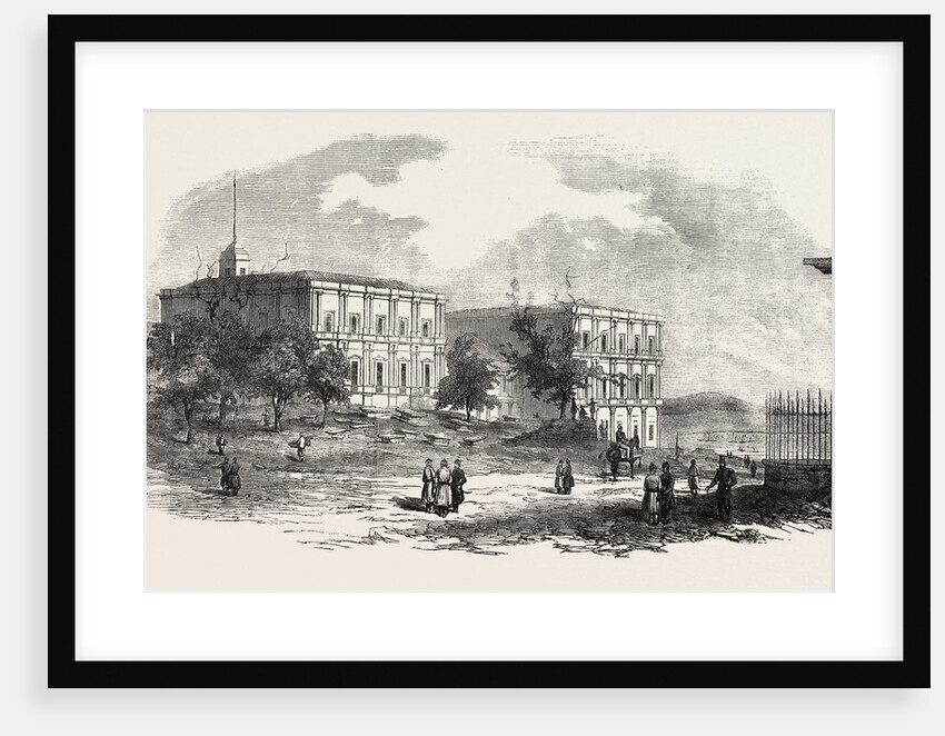 The French Military Barracks Outside Pera 1854 by Anonymous
