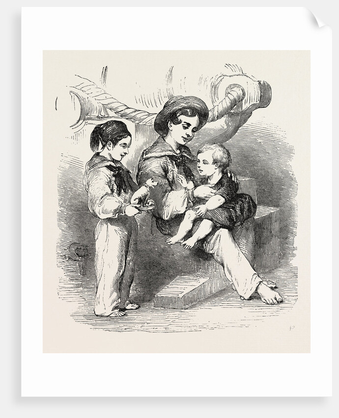 Bulgarian Children Wounded at Kustendjeh 1854 by Anonymous