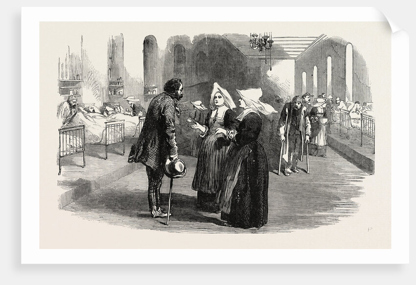 Sisters of Charity (St. Benoit) in the New Hospital at Pera. 1854 by Anonymous