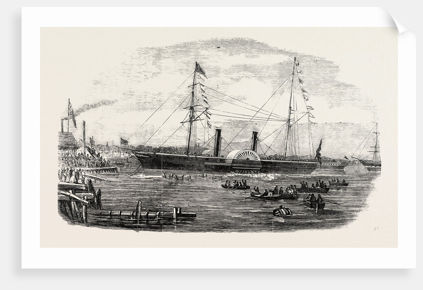 Launch of the Australian Steamship Pacific at Millwall 1854 by Anonymous