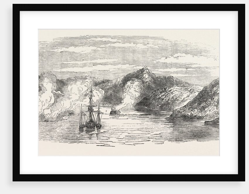 H.M.S. Miranda and Her Prizes in Litscha Bay Russian Lapland 1854 by Anonymous
