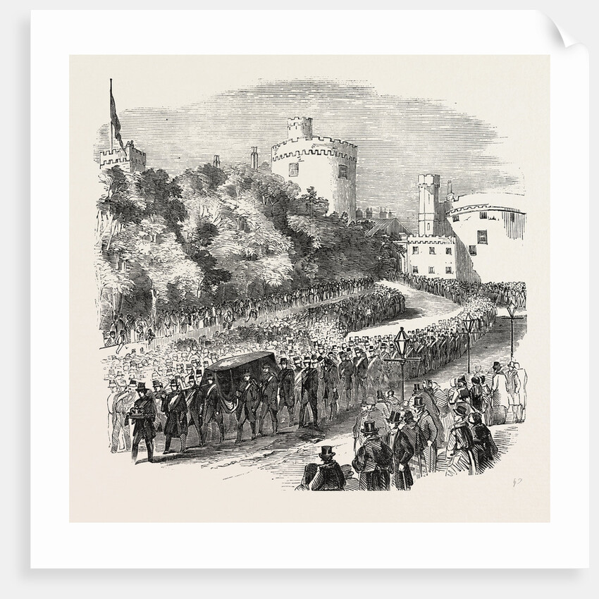 Funeral of the Late Marquis of Ormonde. The Procession Leaving Kilkenny Castle 1854 by Anonymous