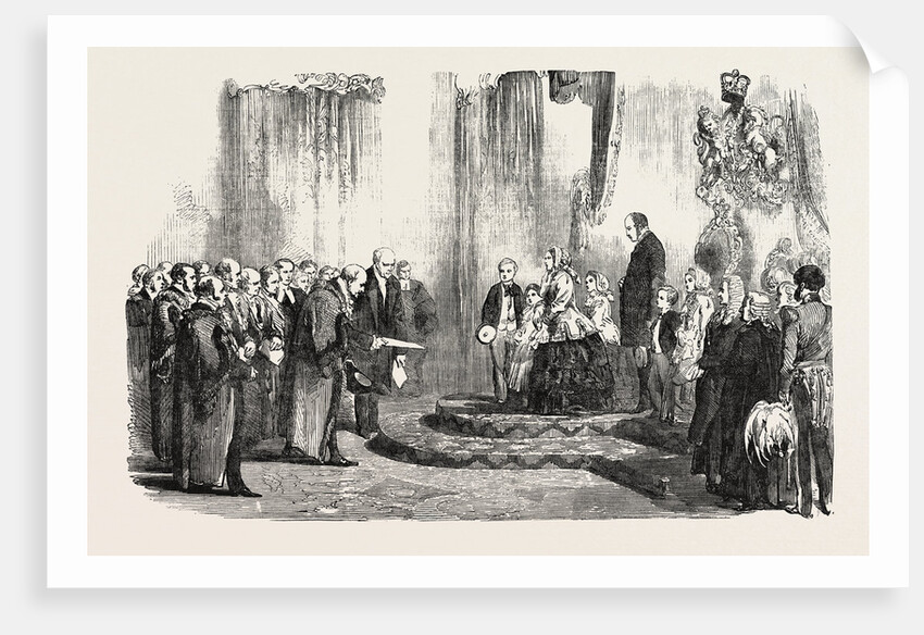 Her Majesty's Visit to Hull and Grimsby: Presentation of Addresses to Her Majesty at the Station Hotel Hull 1854 by Anonymous