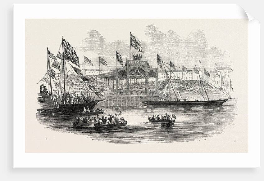 Her Majesty's Visit to Hull and Grimsby: Embarkation of Her Majesty at Hull 1854 by Anonymous