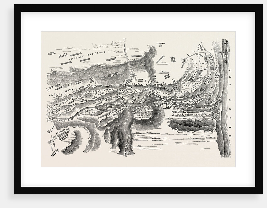 The Crimean War: Plan of the Battle of the Alma 1854 by Anonymous