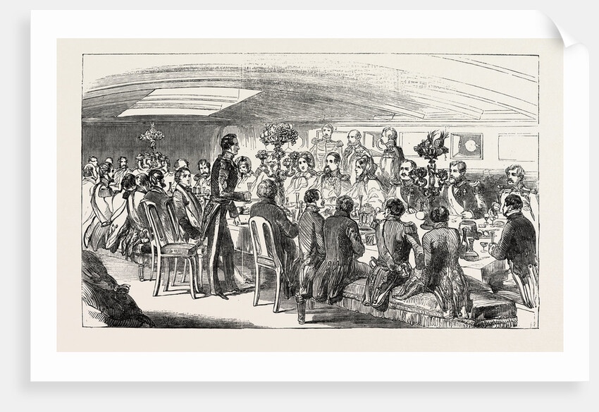 The King of Denmark Dining on Board the Cygnus. 1854 by Anonymous