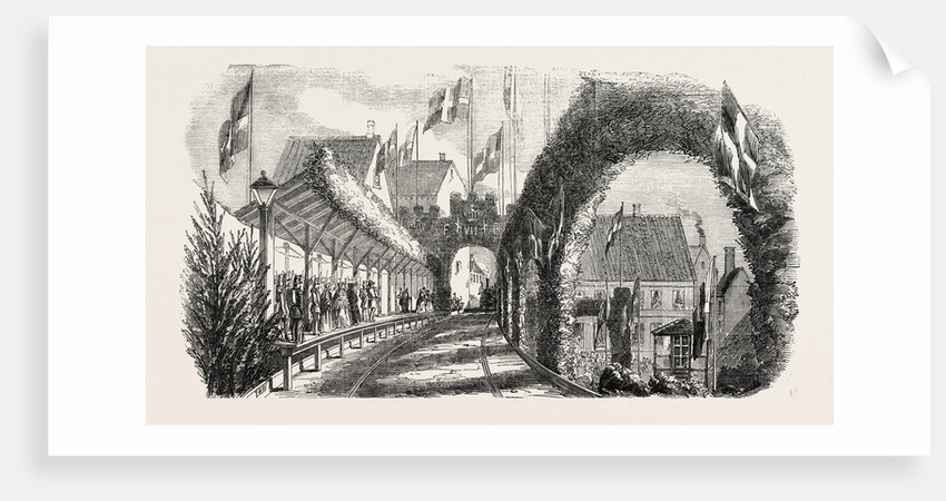 Railway Station Flensburg 1854 by Anonymous