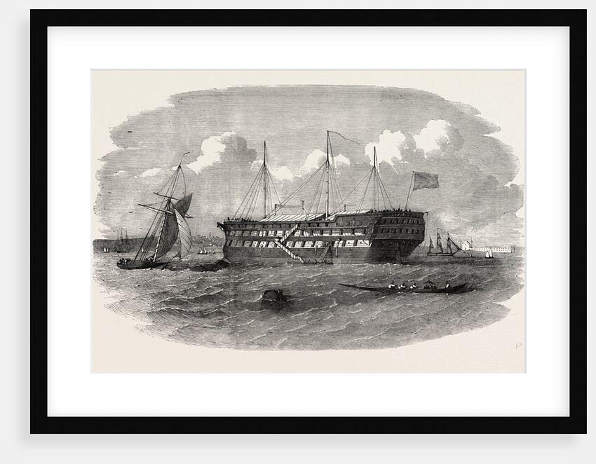 Hospital Ship Near the Seraglio at Constantinople Istanbul 1854 by Anonymous